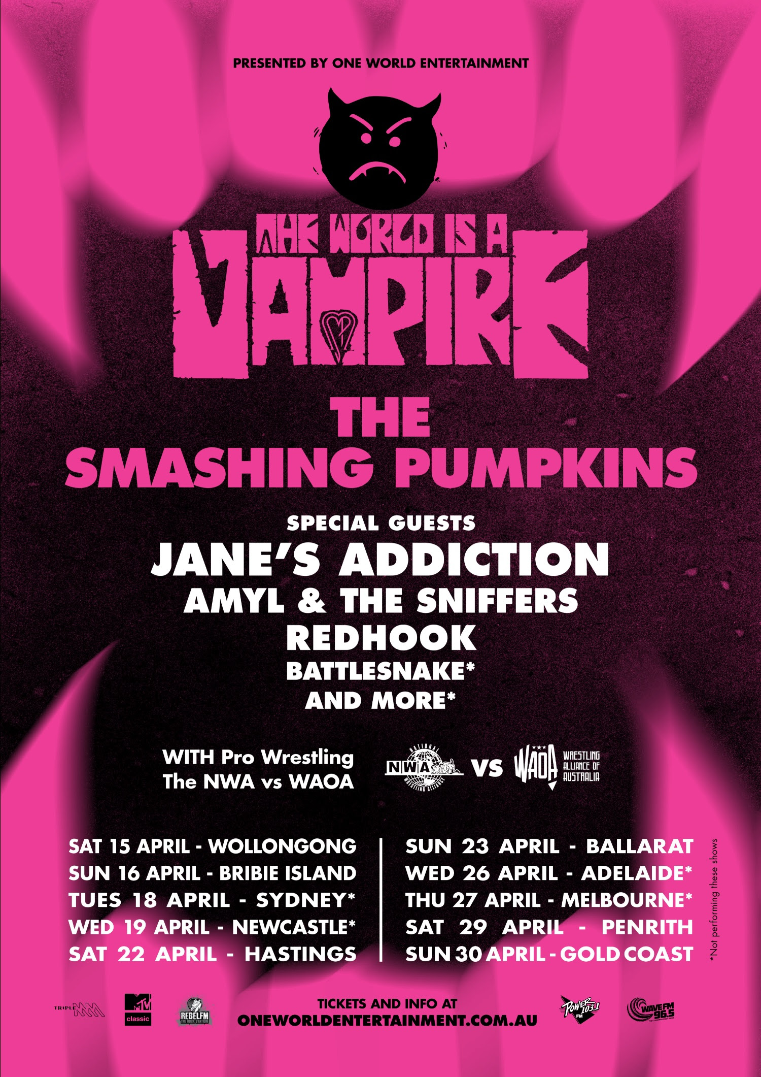 Smashing Pumpkins Australian tour 2023 Wall Of Sound